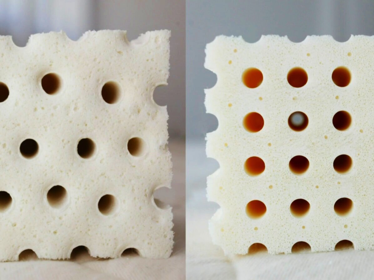 Side by Side Image of Dunlop vs Talalay Latex