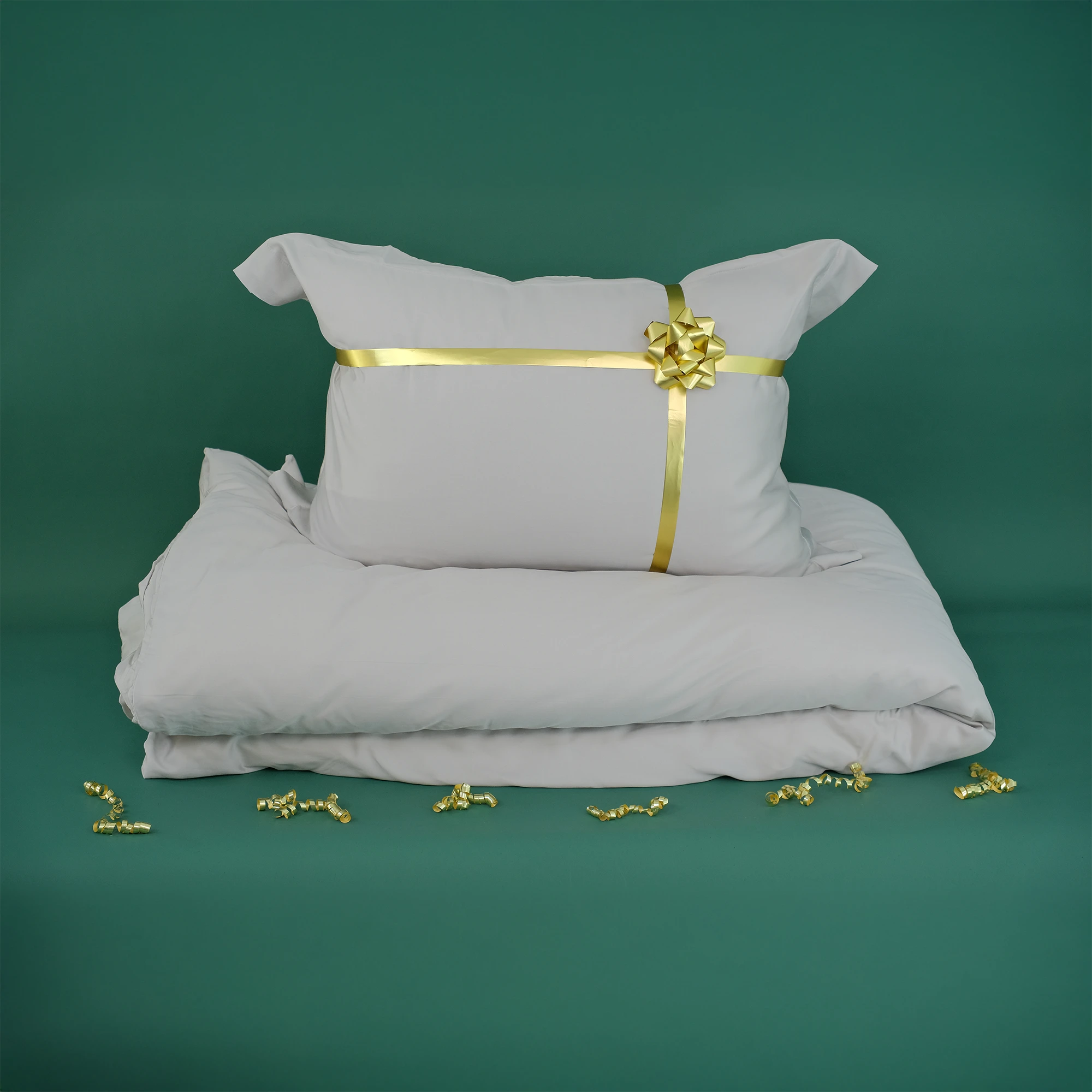 Set Gri Lyocell 1 persoana – Fata de Perna + Plic de Pilota