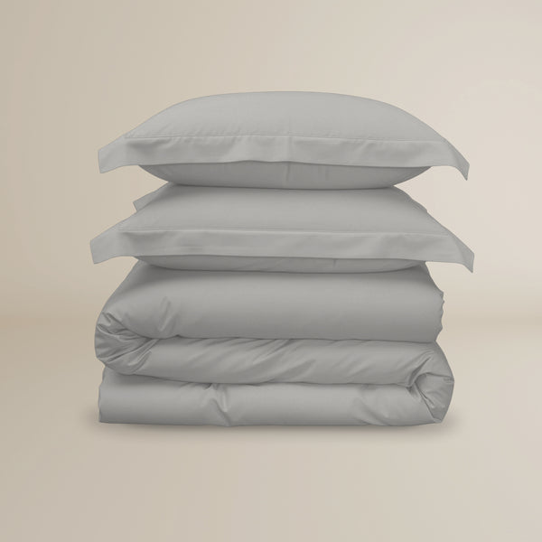 Set Gri Lyocell 2 persoane – 2 Fete de Perna + Plic de Pilota