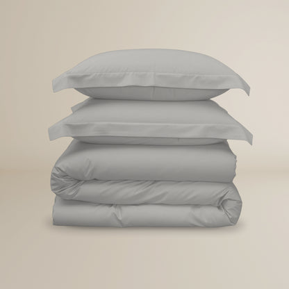 Set Gri Lyocell 2 persoane – 2 Fete de Perna + Plic de Pilota