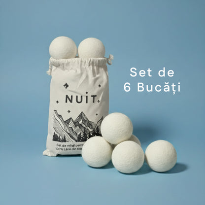 Set de 6 Mingi din Lână pentru Uscător