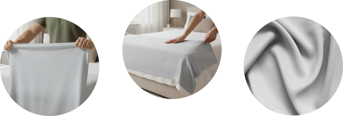 Cross-section of a 3-layer pillow