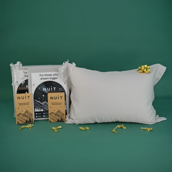 Set Gri Lyocell Complet 2 persoane – Fețe de Pernă + Plic de Pilotă + Așternut de Pat + Mingi Lână