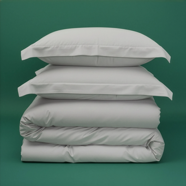 Set Gri Lyocell 2 persoane – 2 Fete de Perna + Plic de Pilota